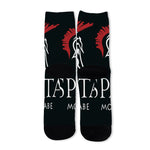 Spartan Molon Labe Print Long Socks