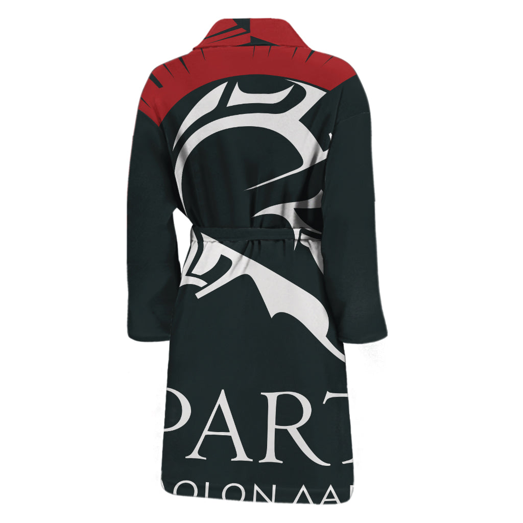 Spartan Molon Labe Print Men's Bathrobe