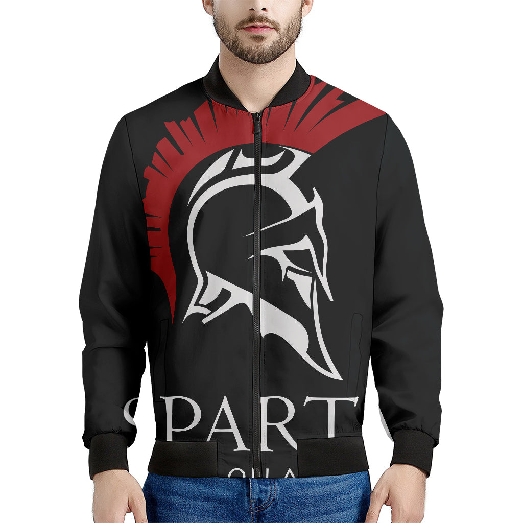 Spartan Molon Labe Print Men's Bomber Jacket