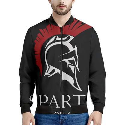 Spartan Molon Labe Print Men's Bomber Jacket