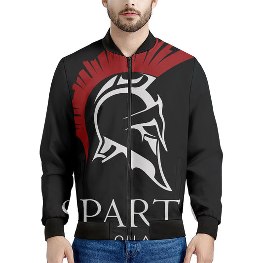 Spartan Molon Labe Print Men's Bomber Jacket