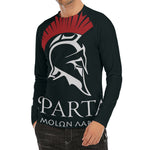 Spartan Molon Labe Print Men's Long Sleeve Rash Guard