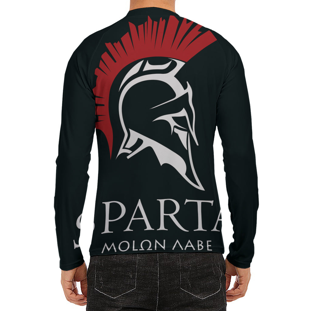 Spartan Molon Labe Print Men's Long Sleeve Rash Guard