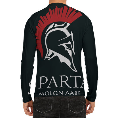 Spartan Molon Labe Print Men's Long Sleeve Rash Guard