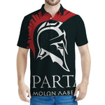 Spartan Molon Labe Print Men's Polo Shirt