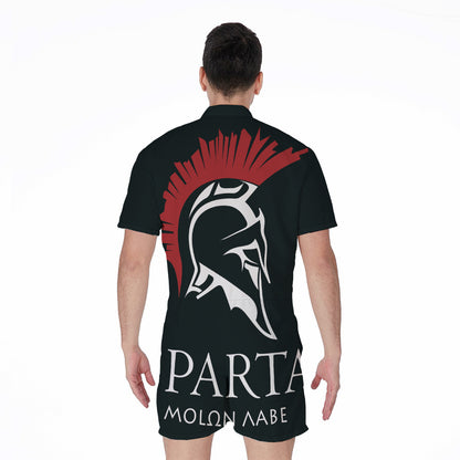 Spartan Molon Labe Print Men's Rompers