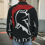 Spartan Molon Labe Print Men's Shirt Jacket