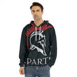 Spartan Molon Labe Print Men's Velvet Pullover Hoodie