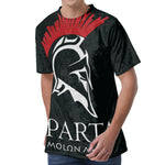 Spartan Molon Labe Print Men's Velvet T-Shirt