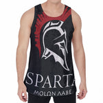 Spartan Molon Labe Print Men's Velvet Tank Top