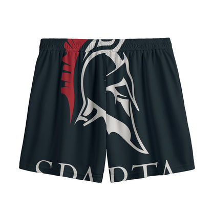 Spartan Molon Labe Print Mesh Shorts