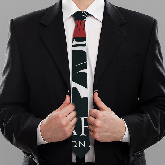 Spartan Molon Labe Print Necktie