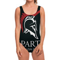 Spartan Molon Labe Print One Piece Swimsuit