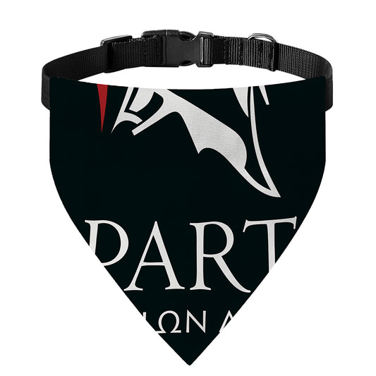 Spartan Molon Labe Print Over The Collar Dog Bandana