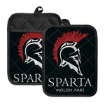 Spartan Molon Labe Print Pot Holders With Pocket
