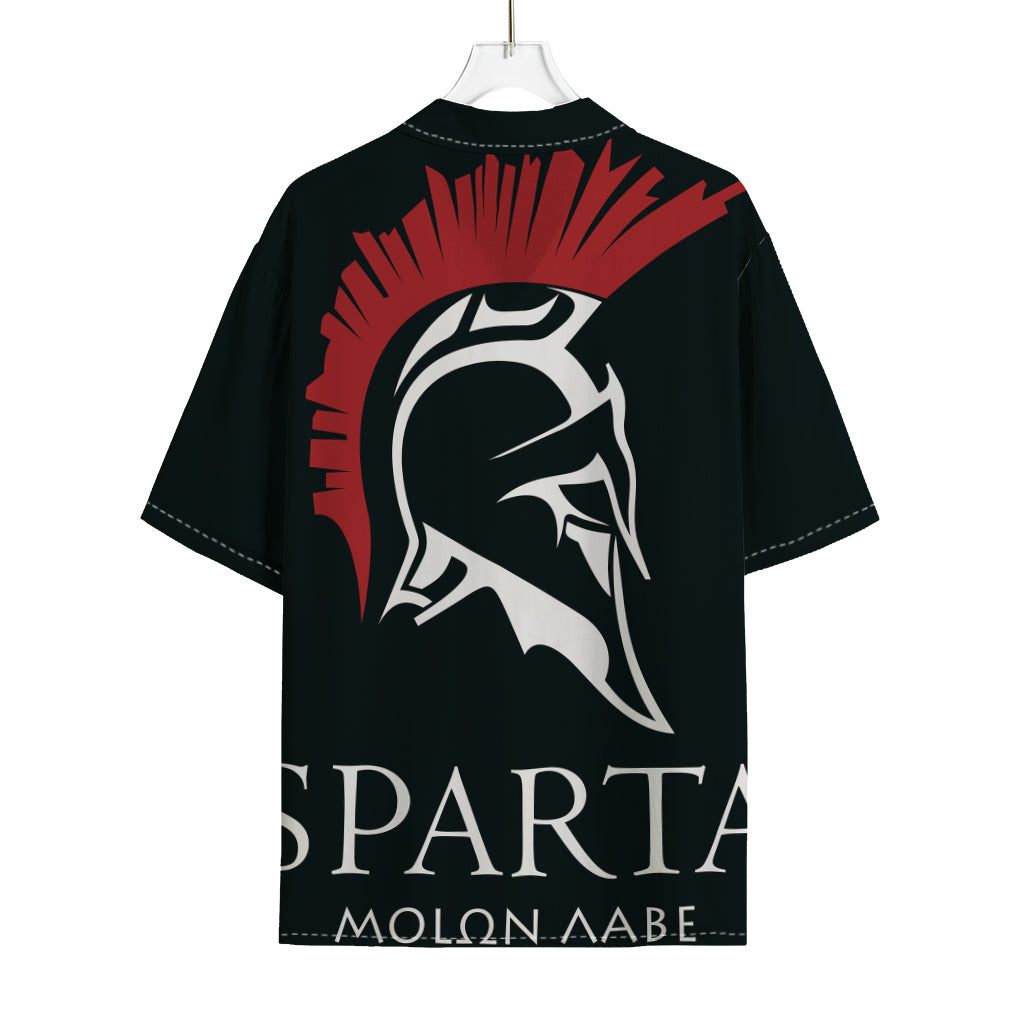 Spartan Molon Labe Print Rayon Hawaiian Shirt