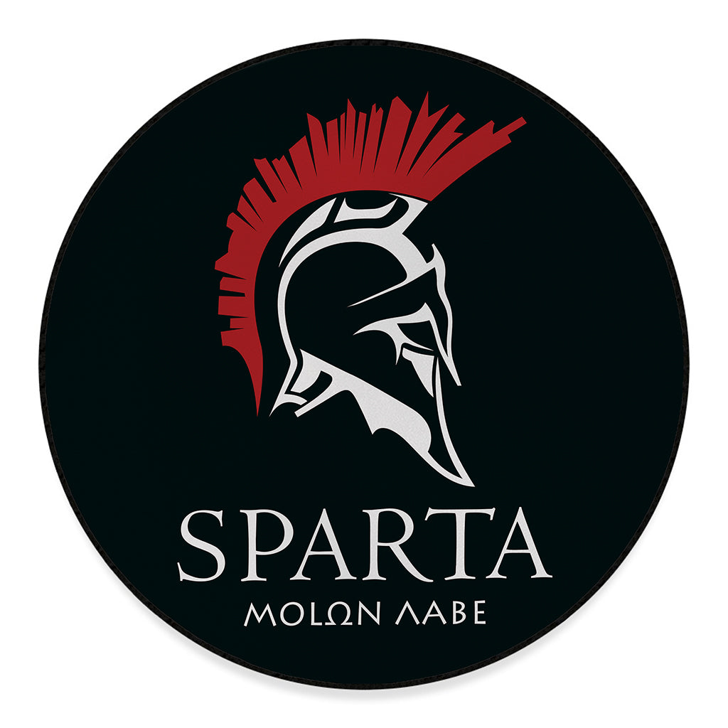 Spartan Molon Labe Print Round Floor Mat