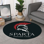 Spartan Molon Labe Print Round Rug