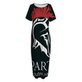 Spartan Molon Labe Print Short Sleeve Long Nightdress