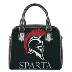 Spartan Molon Labe Print Shoulder Handbag