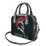 Spartan Molon Labe Print Shoulder Handbag