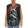 Spartan Molon Labe Print Sleeveless Baseball Jersey