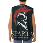 Spartan Molon Labe Print Sleeveless Baseball Jersey