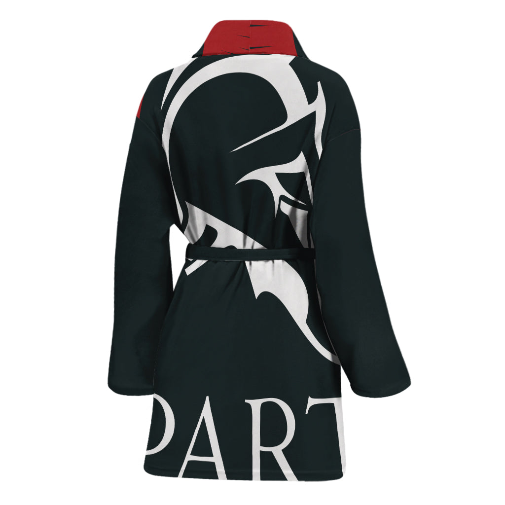 Spartan Molon Labe Print Women's Bathrobe
