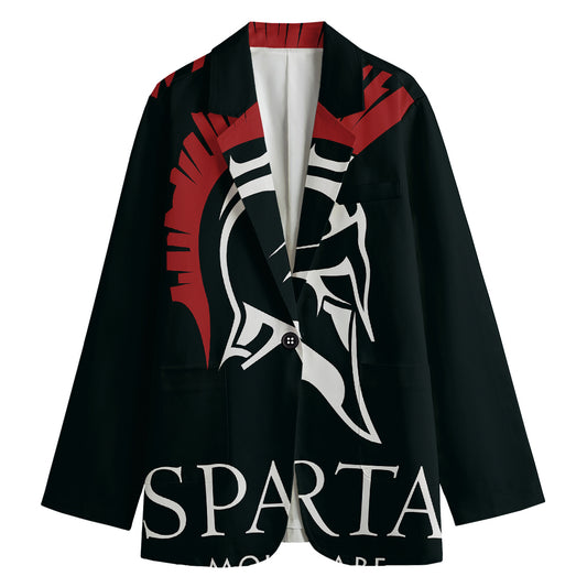 Spartan Molon Labe Print Women's Blazer