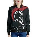 Spartan Molon Labe Print Women's Bomber Jacket