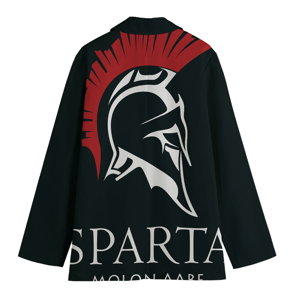 Spartan Molon Labe Print Women's Cotton Blazer