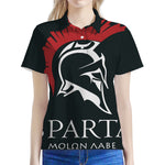 Spartan Molon Labe Print Women's Polo Shirt