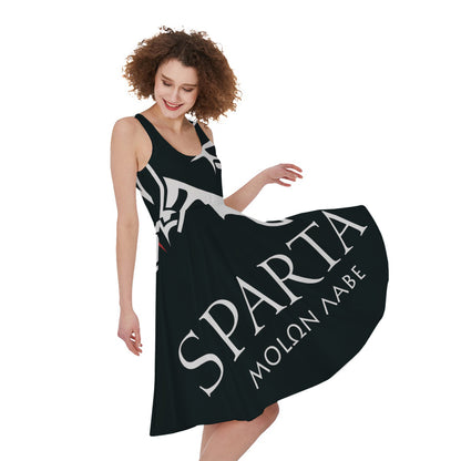 Spartan Molon Labe Print Women's Sleeveless Dress
