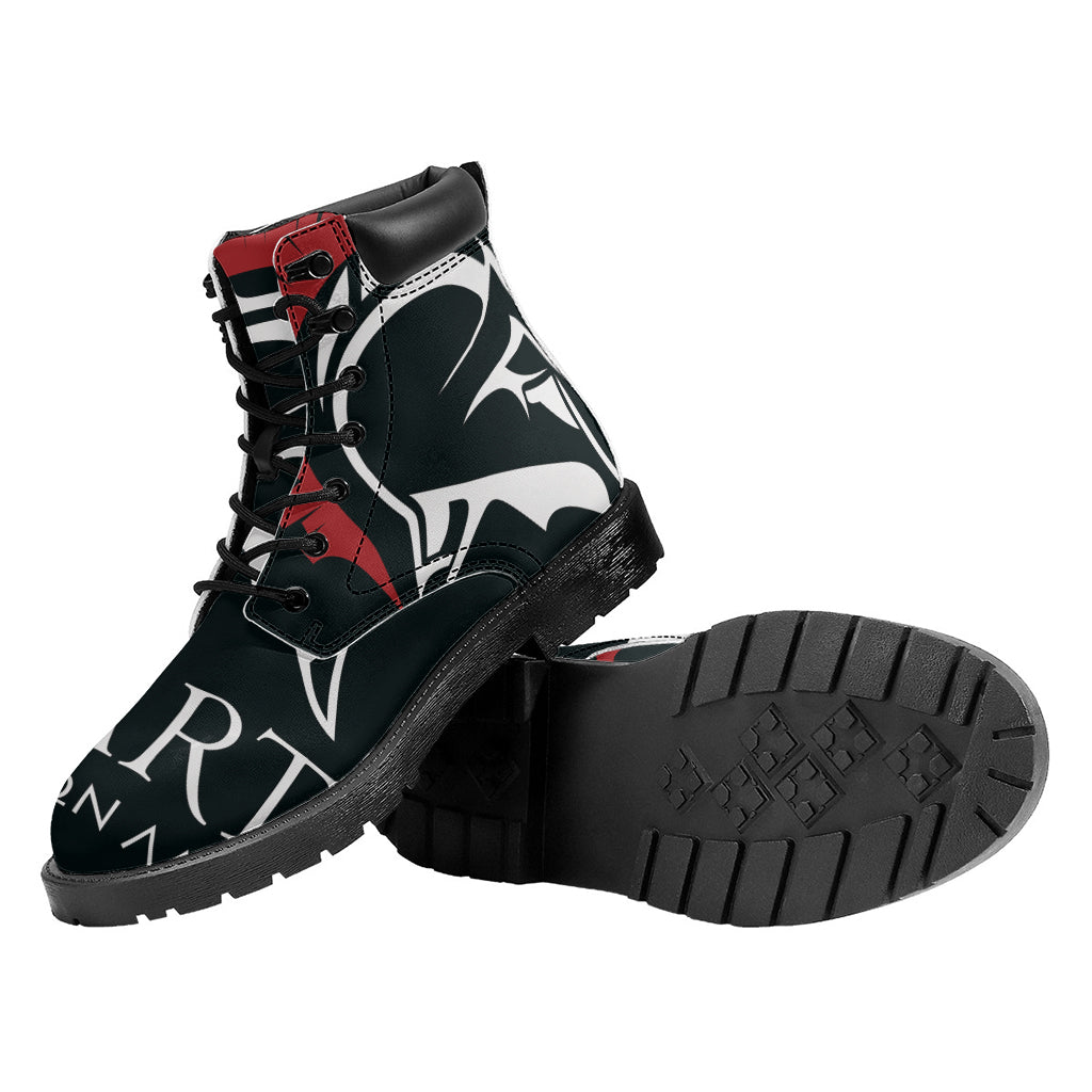 Spartan Molon Labe Print Work Boots