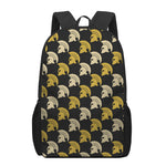 Spartan Warrior Helmet Pattern Print 17 Inch Backpack