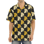 Spartan Warrior Helmet Pattern Print Aloha Shirt