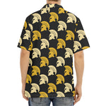 Spartan Warrior Helmet Pattern Print Aloha Shirt