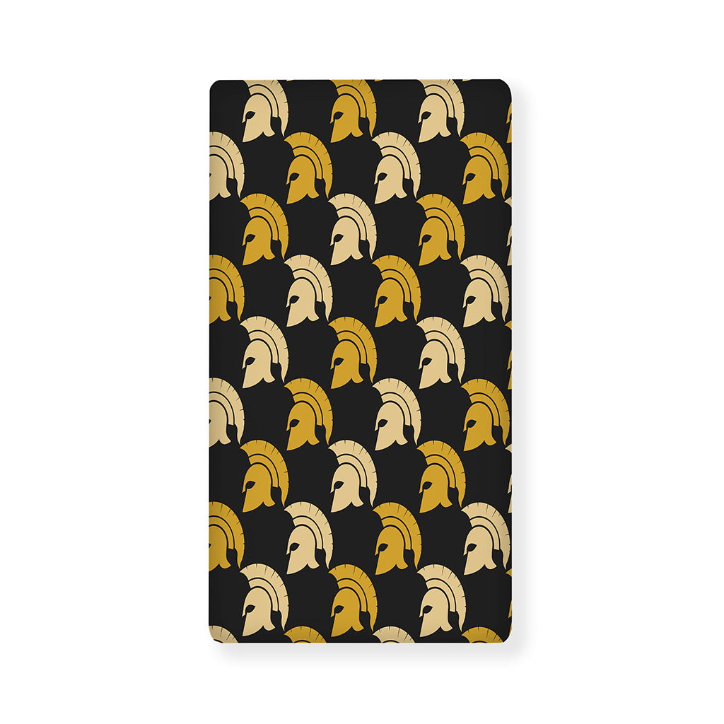 Spartan Warrior Helmet Pattern Print Baby Crib Sheet