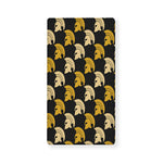 Spartan Warrior Helmet Pattern Print Baby Crib Sheet