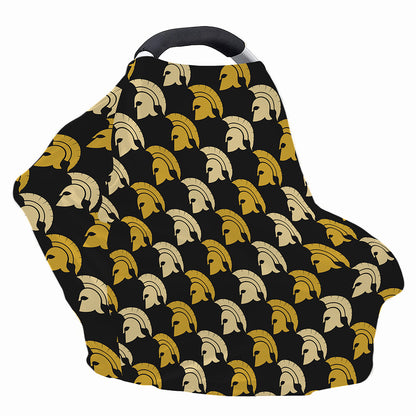 Spartan Warrior Helmet Pattern Print Baby Seat Cover