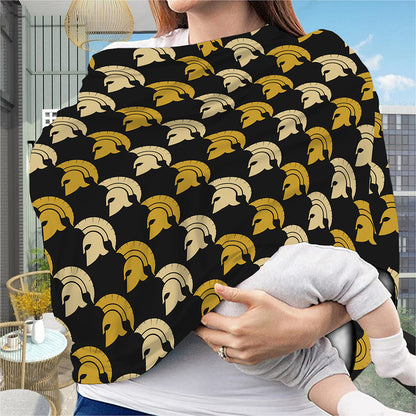 Spartan Warrior Helmet Pattern Print Baby Seat Cover