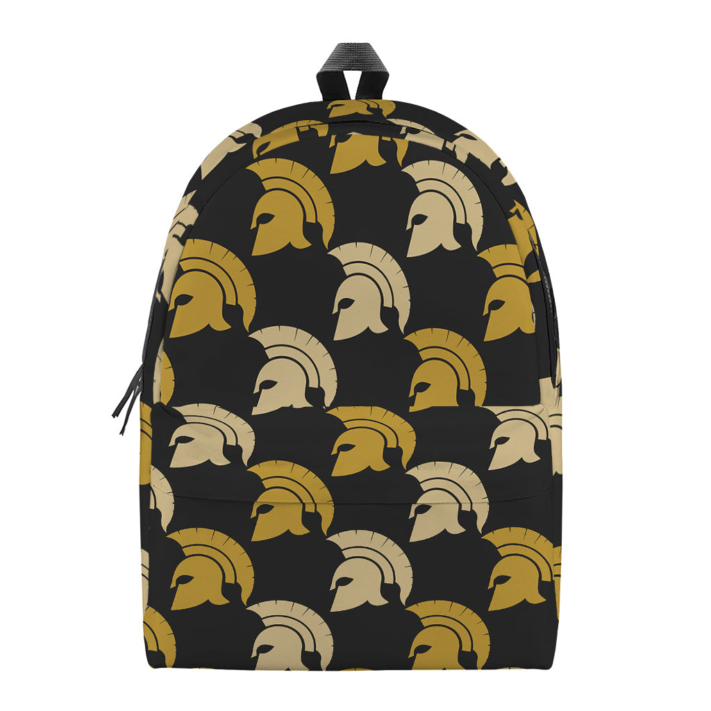 Spartan Warrior Helmet Pattern Print Backpack
