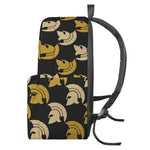 Spartan Warrior Helmet Pattern Print Backpack