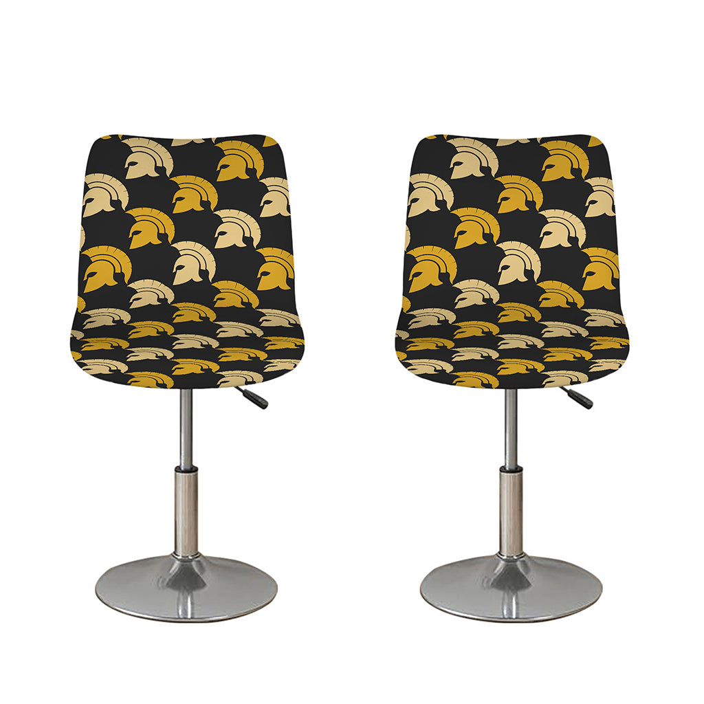 Spartan Warrior Helmet Pattern Print Bar Stool Covers