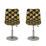 Spartan Warrior Helmet Pattern Print Bar Stool Covers