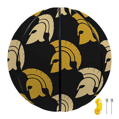 Spartan Warrior Helmet Pattern Print Basketball