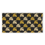 Spartan Warrior Helmet Pattern Print Beach Towel