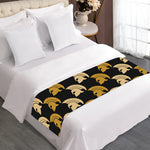 Spartan Warrior Helmet Pattern Print Bed Runner