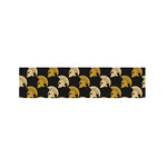 Spartan Warrior Helmet Pattern Print Bed Runner
