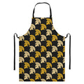 Spartan Warrior Helmet Pattern Print Bib Apron With Pocket